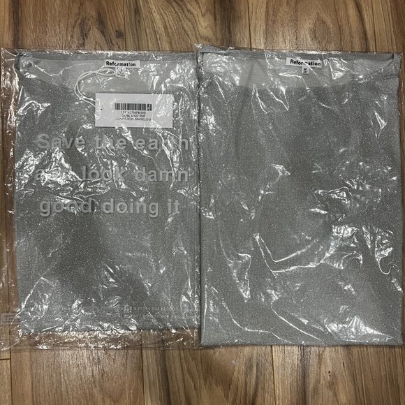 Reformation Dusk Knit Top | Moonlight Sparkle - Picture 7 of 14